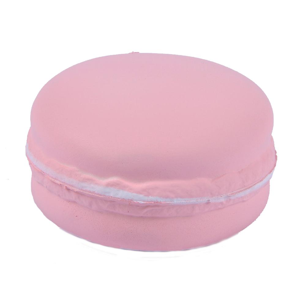 new item hot sell simulated squishy medium pink,yellow macaron squishy