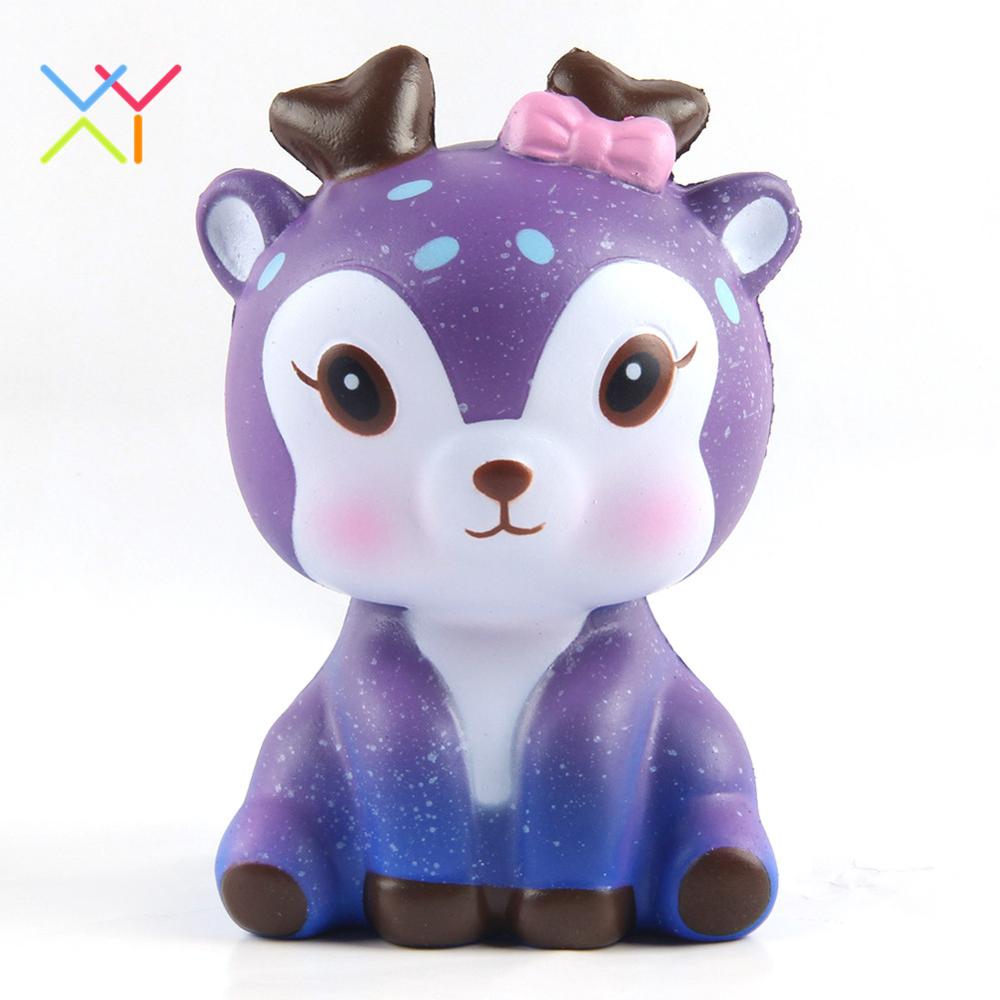 most popular squishy star color sika deer squishy animal squishies wholesale scented slow rising squishies