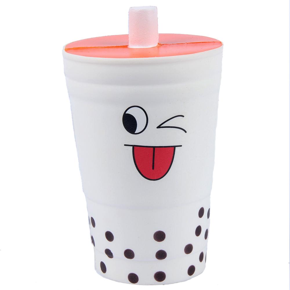 hot selling beverage squishy jumbo pearl milk tea squishy beverage squishy Children's gift slow rare rising squishies