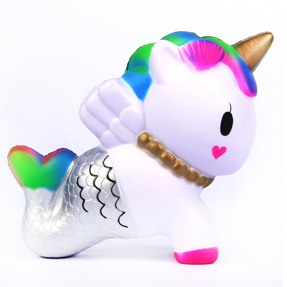 most popular animal squishy colorful mermaid unicorn squishy toys promotional gift PU foam