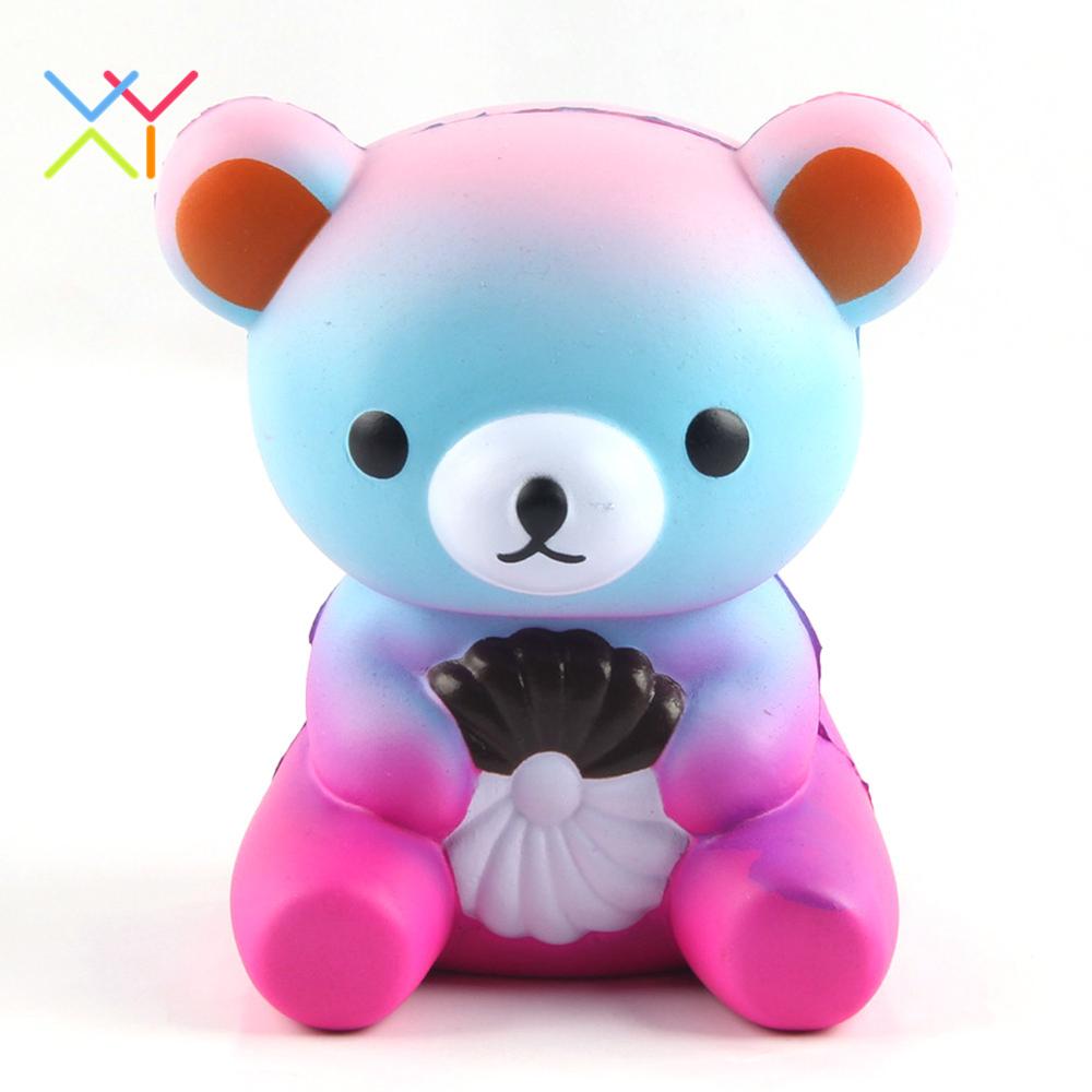 high quality hot sale cute soft colorful bear squishy jumbo animal squishies scented slow rising squishies