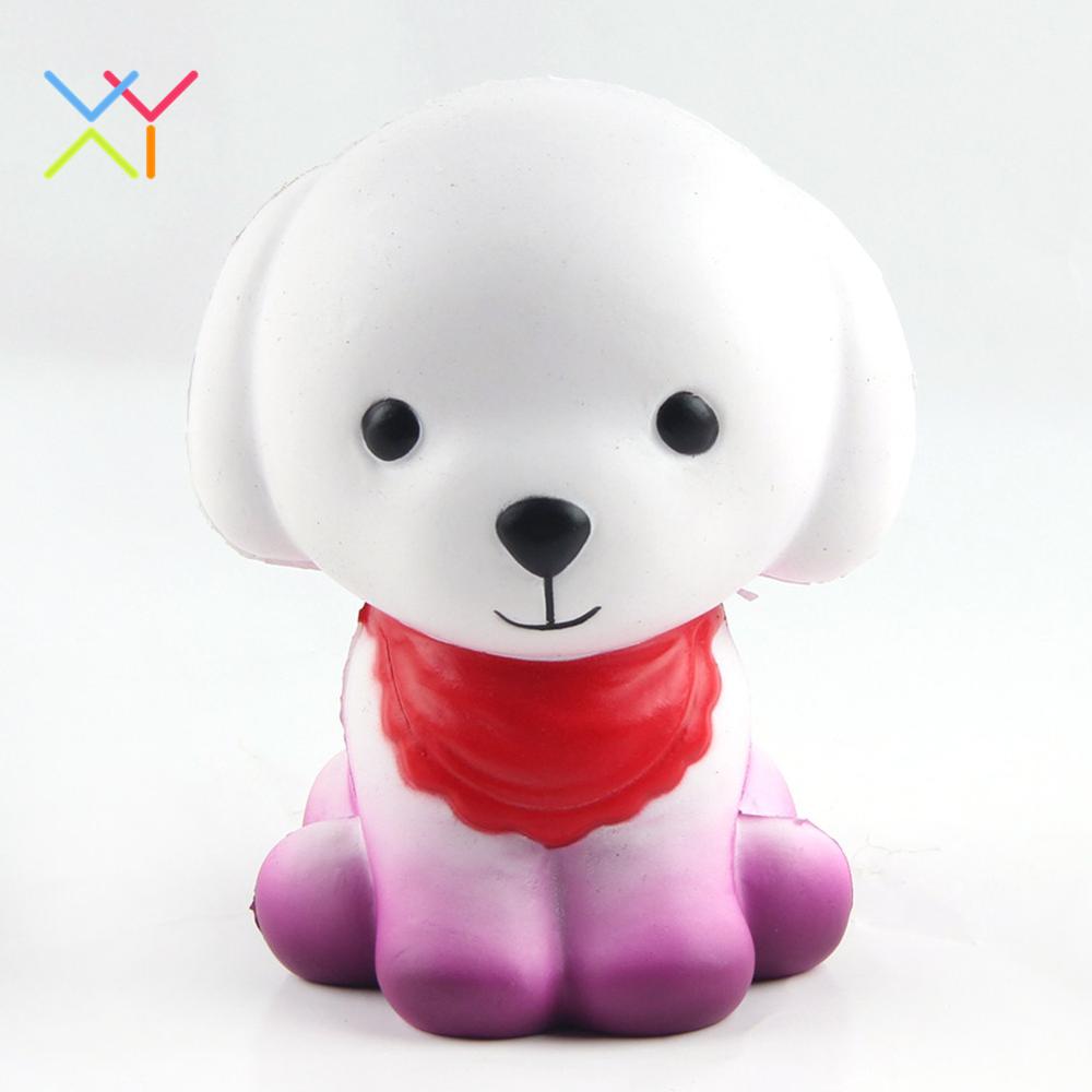 high quality customized PU foam kawaii dog squishy animal toy scented stress relief toys for kids