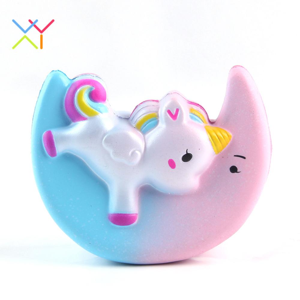 hot selling Kawaii moon unicorn squishy jumbo animal squishies new design slow rising horse squishy