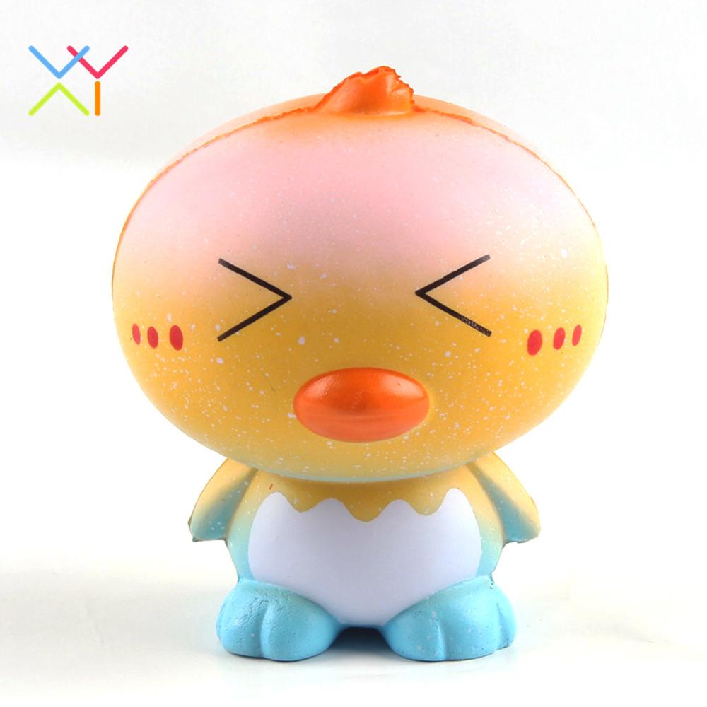 customized PU foam cute star color chick squishy animal toy slow rare rising squishies for kids