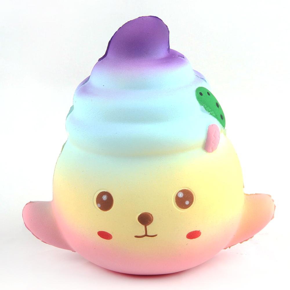customized high quality hot sale cute soft ice cream cat Squishy Toys Animal Squishy Slow rising squishies for stress relief