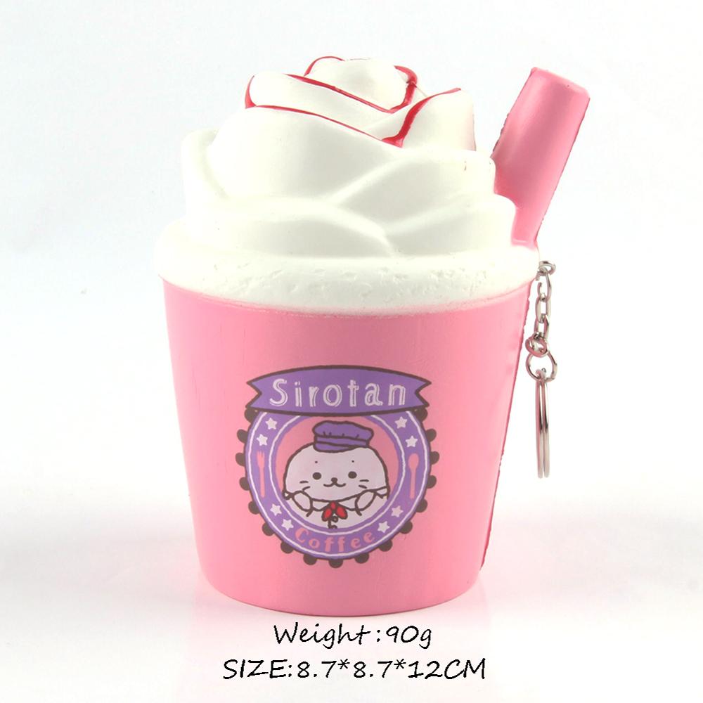 jumbo squishy food hot selling toys ice cream coffee cup squishy toys slow scented rising squishy