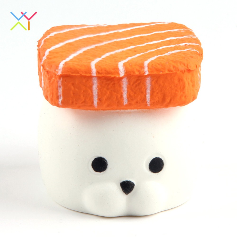 Kawail soft solw rising salmon sushi release stress squishy toys