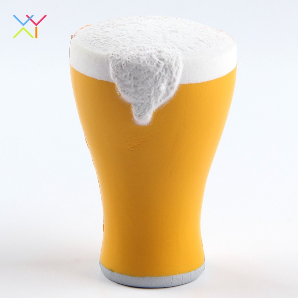 Hot Selling Anti Stress Beer Shape Soft Jumping Slow Rising Squishy Toys