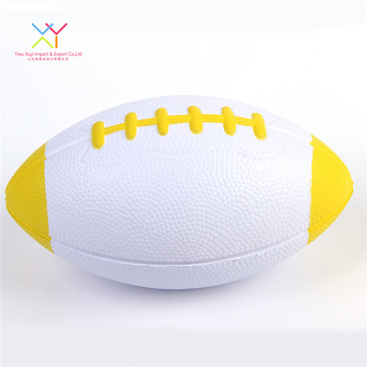 Jumbo Soft American Football Shaped Stress Ball, Yellow PU Rugby Stress Ball,sports stress ball