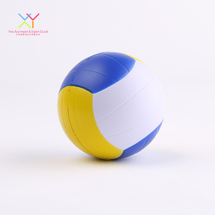 Promotional volleyball shaped stress ball, kawaii pu foam toys stress ball