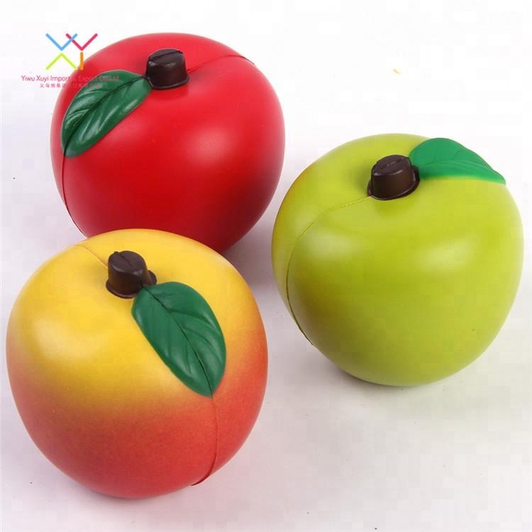 red apple stress ball