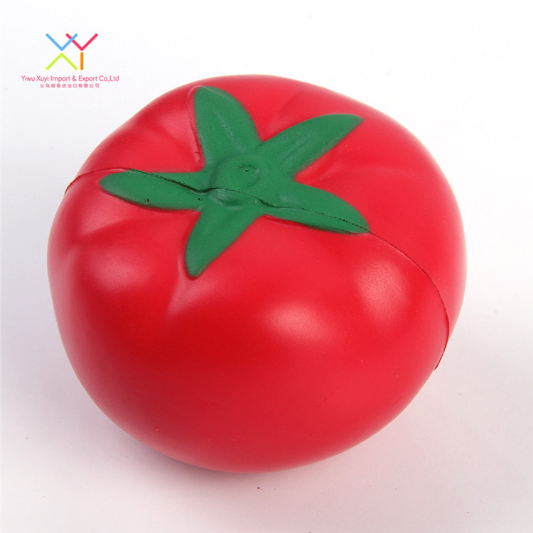 Promotional Anti Soft Toy Anti Vegetable Squeeze Toy PU Tomato Stress Ball