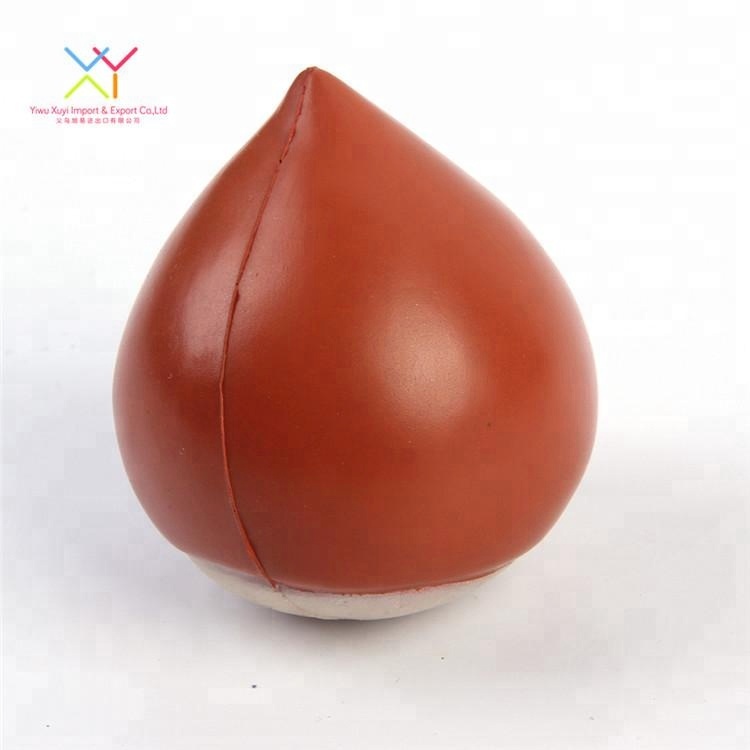 Factory Price PU Foam Manufacturer Promotional Chestnut Shape Stress Ball food series for kids