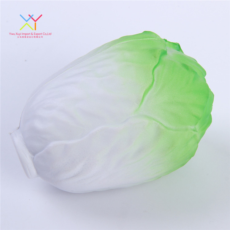 Best selling custom shape cabbage pu promotional stress ball for kids