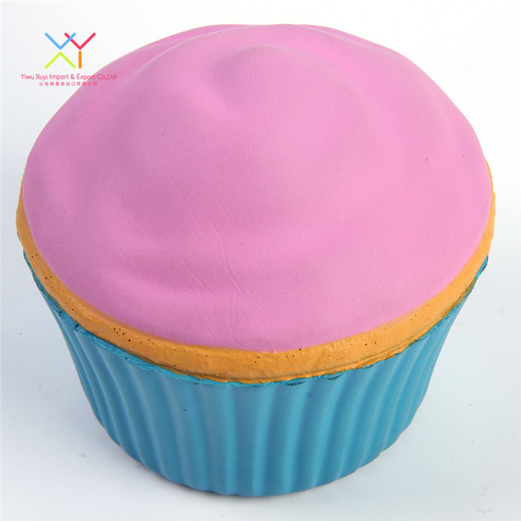 High Quality PU Foam Soft Promotional Cup Cake Shape Stress Ball