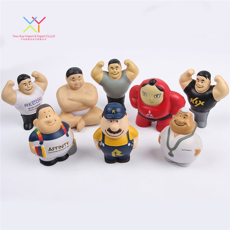 Customized Cartoon Character Stress Ball, Variety of Popular Designs Anti Stress Balls