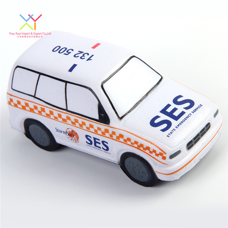 Customized Promotional Car Shaped PU Foam Stress Ball, Attractive Price Stress Reliever Ball